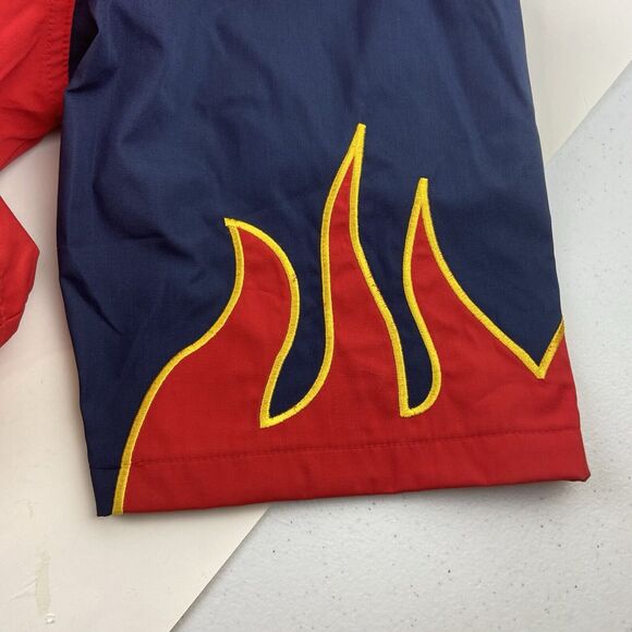 VTG Flames Western Bowling Fishing Button Up Red Shirt Mens Size XL Pro Wear One - Picture 13 of 13